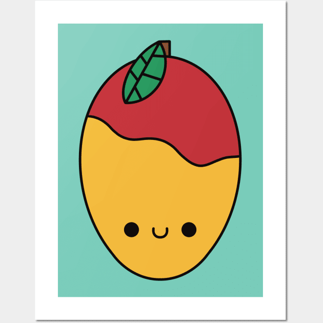 Cute Kawaii Mango Wall Art by KawaiiByDice